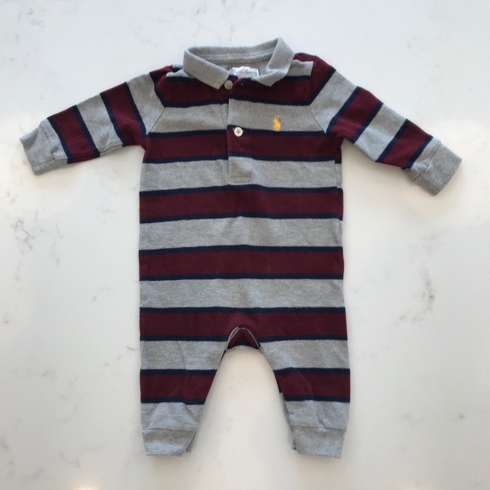 Baby Boy Ralph Lauren L/S Romper Onesie 3 …